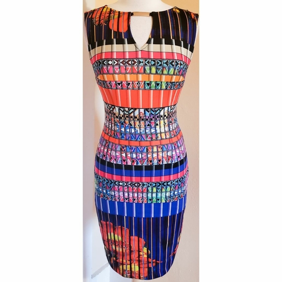 colorful sheath dress